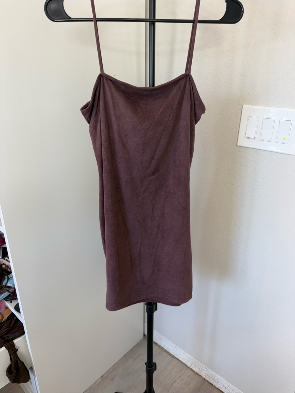 Windsor Plum Spaghetti Strap Mini Dress